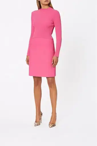 Scanlan Theodore Crepe Knit Tailored Skirt Fuchsia Pink Size S/AU 8