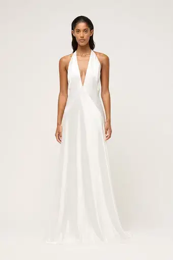 Michael Lo Sordo Alexandra Maxi Dress White Size 4