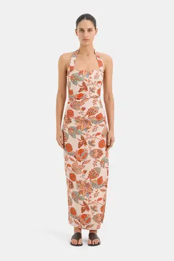 Sir Naomi Halter Midi Dress Floral Print Size 10
