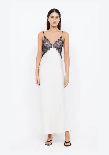 Bec & Bridge Emery Lace Maxi Dress in Ivory/Black Size 8