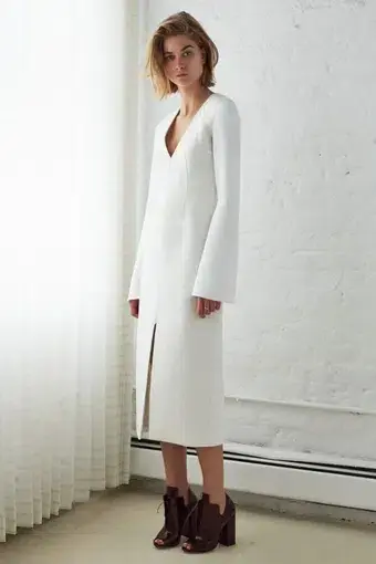 Ellery Barbarella V-Neck Tunic Dress White Size 8
