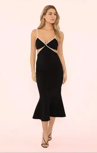 Likely Adabelle Cut-Out Dress Black Size S/AU 8