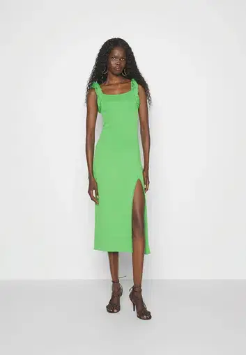 Rachel Gilbert Rosetta Midi Dress Green Size 6