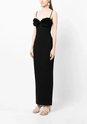 Rachel Gilbert Margot Gown Black Size 8