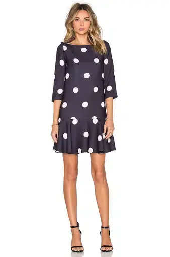 Kate Spade Polka Dot Flounce Dress Print Size 00 / AU 4