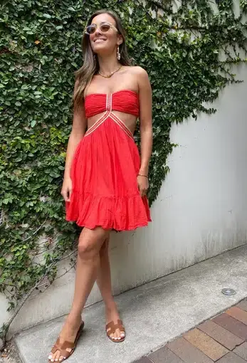 D'Artemide Chloe Mini Dress Red Size One Size