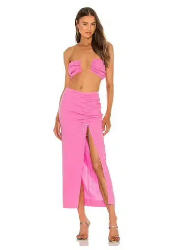 Natalie Rolt Bellini Crop Top and Skirt Set Candy Pink Size 8/10
