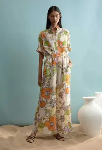 Alemais Farrah Shirt and Pant Set Multi Floral Size 6-8
