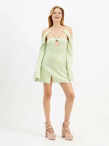 Alice McCall Night Sky Dress Lime Cream Size 8