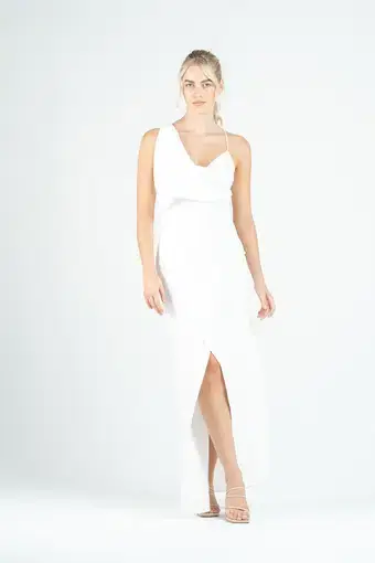 One Fell Swoop Muse Maxi Pulsar White Dress Size 8