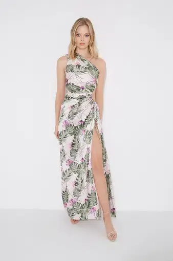 Sonya Moda Nour Maxi Dress Palm Print Size 6
