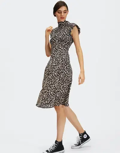 La Double J  Bon Ton Dress Leopard Print Size 10