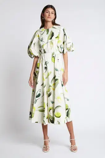 Aje Zest Midi Dress in Tropical Lime Print
Size XS / AU 6