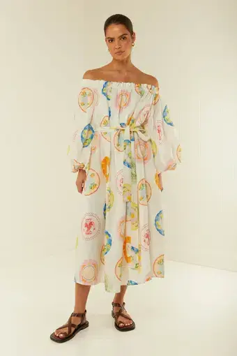 Palm Noose Sicily Dress Multi Print One Size