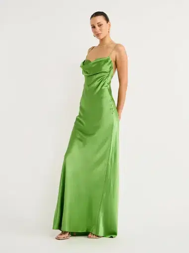 Rachel Gilbert Skye Gown In Green Size 10