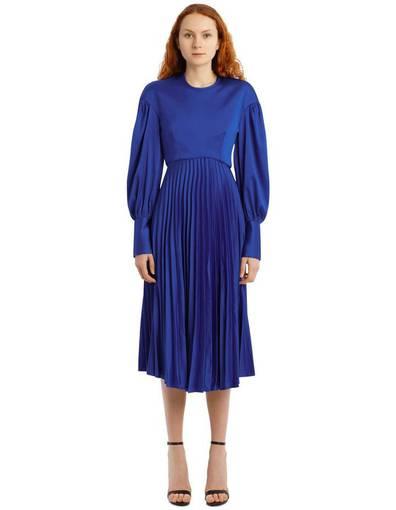 Nicola Finnetti  Evelyn Midi Blue Dress Size 8