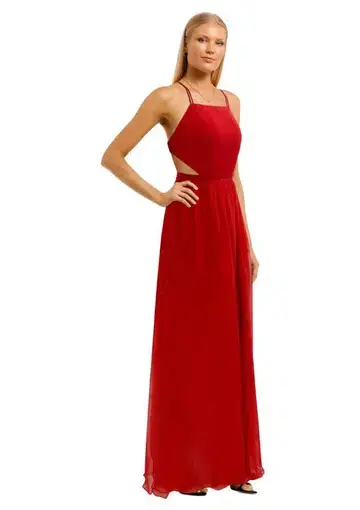 Fame and Partners Mildred Maxi Dress in Red Size 10