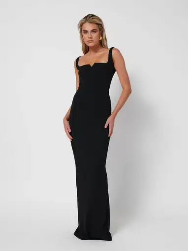 Effie Kats Natalya Gown Black Size XS / AU 6