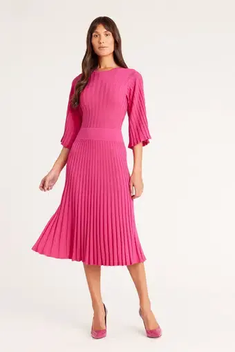 Perri Cutten Priscilla Knit Dress Pink Size 12