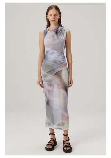 Misha Tillie Mesh Dress in Neptune Print Size M / AU 10