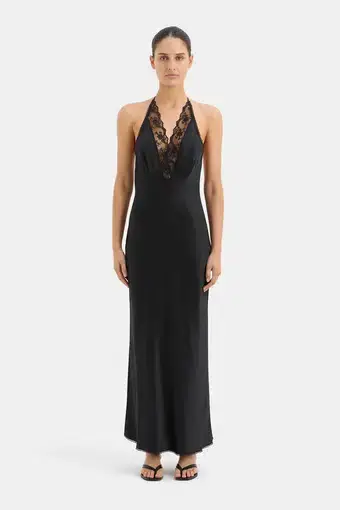 Sir the Label Aries Halter Gown Black Size 1 / AU 8
