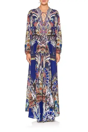 Camilla Darling's Destiny Shirred Relaxed Fit Dress Multi Size M/ AU 12
