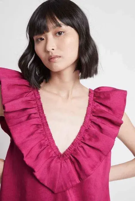 Aje Solitude Shift Mini Dress In Pink Size 8 for rent on The Volte - main image