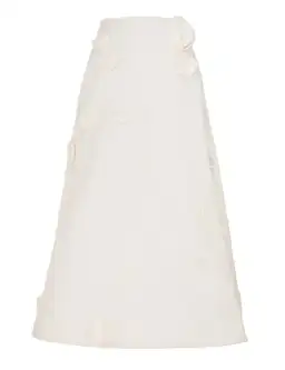 Zimmermann The Matchmaker Rose Bra and Rose Flare Skirt Set in Ivory Size 0 / AU 8 for rent on The Volte - image 4