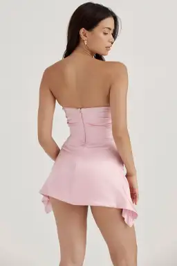 House of CB Jasmine Draped Strapless Corset Mini Dress Rose Pink Size L / AU 12 for rent on The Volte - image 3