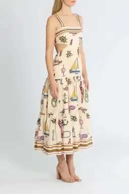 Alemais Ships Ahoy Midi Sundress Multi Size 14 for rent on The Volte - image 2