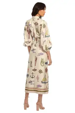 Alemais Ships Ahoy Midi Dress Print Size 6 for rent on The Volte - image 3