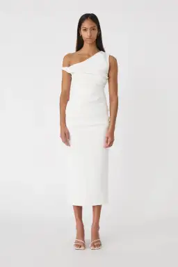 Misha Collection Alaska White Midi Dress White Size S / AU 8