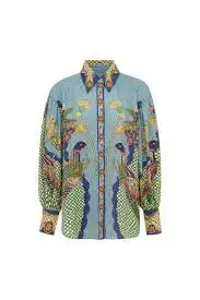 Alemais Gilly Shirt Misty Blue Size AU 8 for rent on The Volte - main image