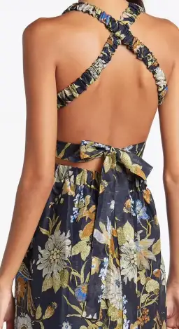 Sir The Label Lilian Cross Back Dress Delia Print Size AU 8 for rent on The Volte - image 3