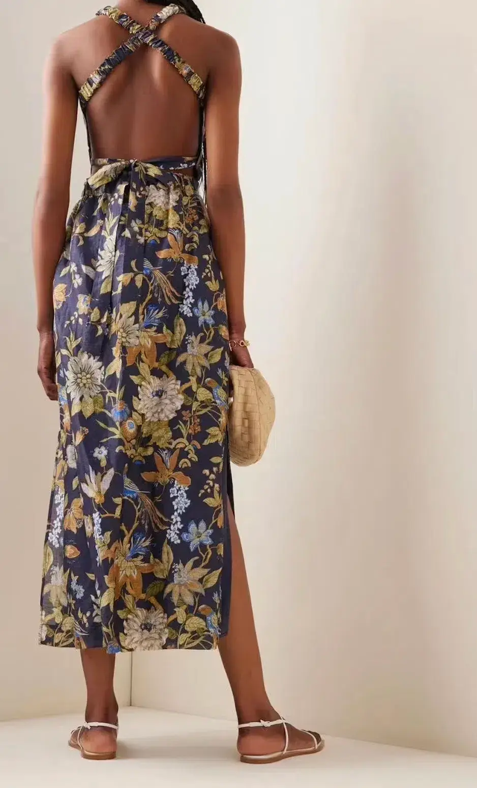 Sir The Label Lilian Cross Back Dress Delia Print Size AU 8 for rent on The Volte - main image