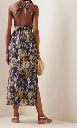 Sir The Label Lilian Cross Back Dress Delia Print Size AU 8 for rent on The Volte - image 4