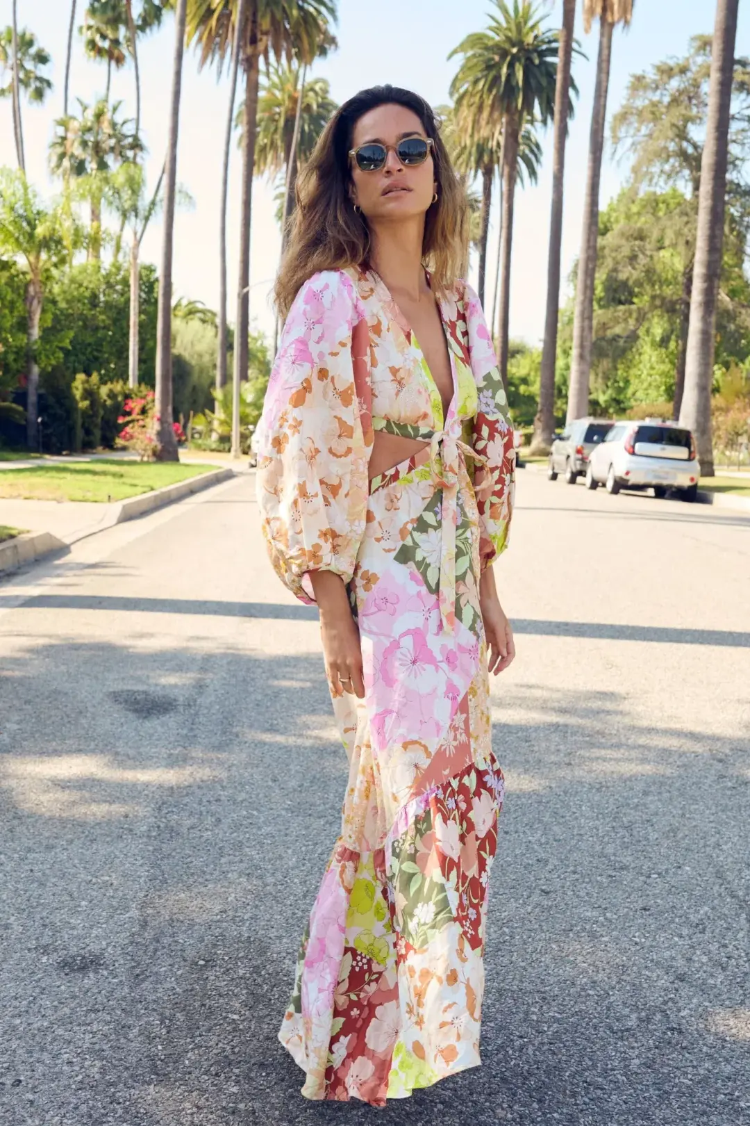 Oli & Kubo Vieja Scarf Maxi Dress Patchwork Size AU 8 for rent on The Volte - main image