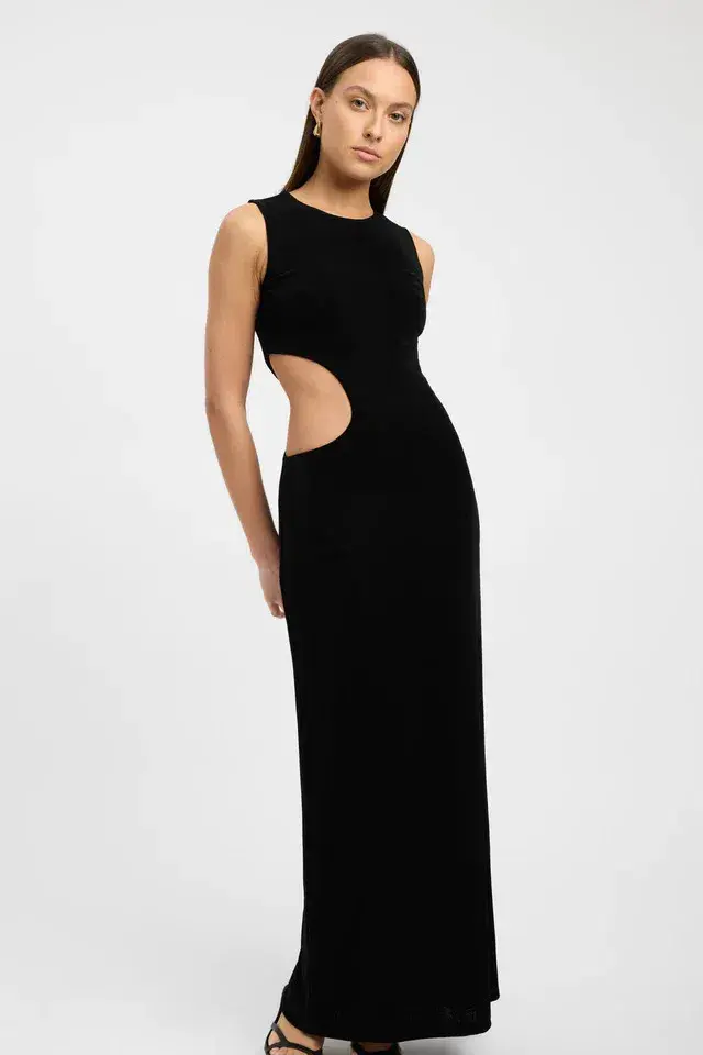 Kookai Margot Maxi Dress Black Size AU 8 for rent on The Volte - main image