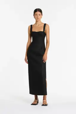 Sir The Label Black Bettina Midi Dress Black Size 0/ AU 6 for rent on The Volte - image 1