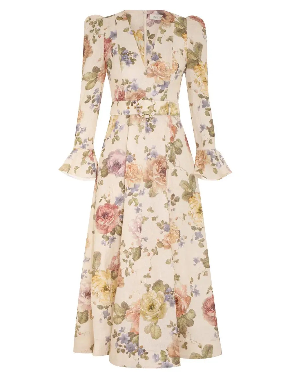 Zimmermann Luminosity Midi Dress Floral Size 2 / AU 12 for rent on The Volte - main image