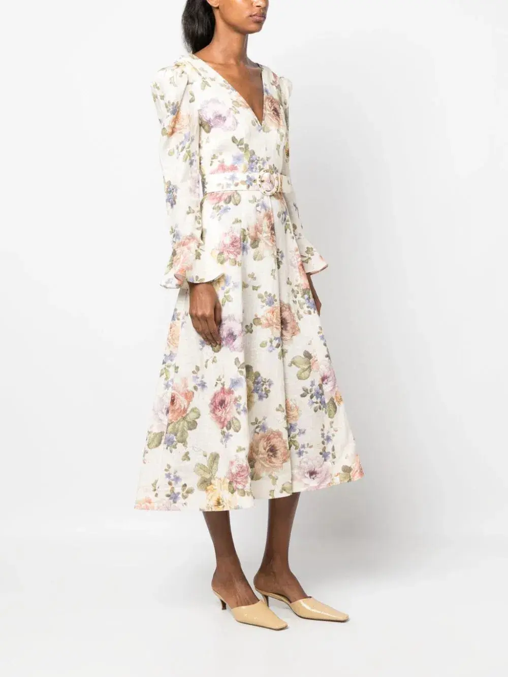 Zimmermann Luminosity Midi Dress Floral Size 2 / AU 12 for rent on The Volte - main image