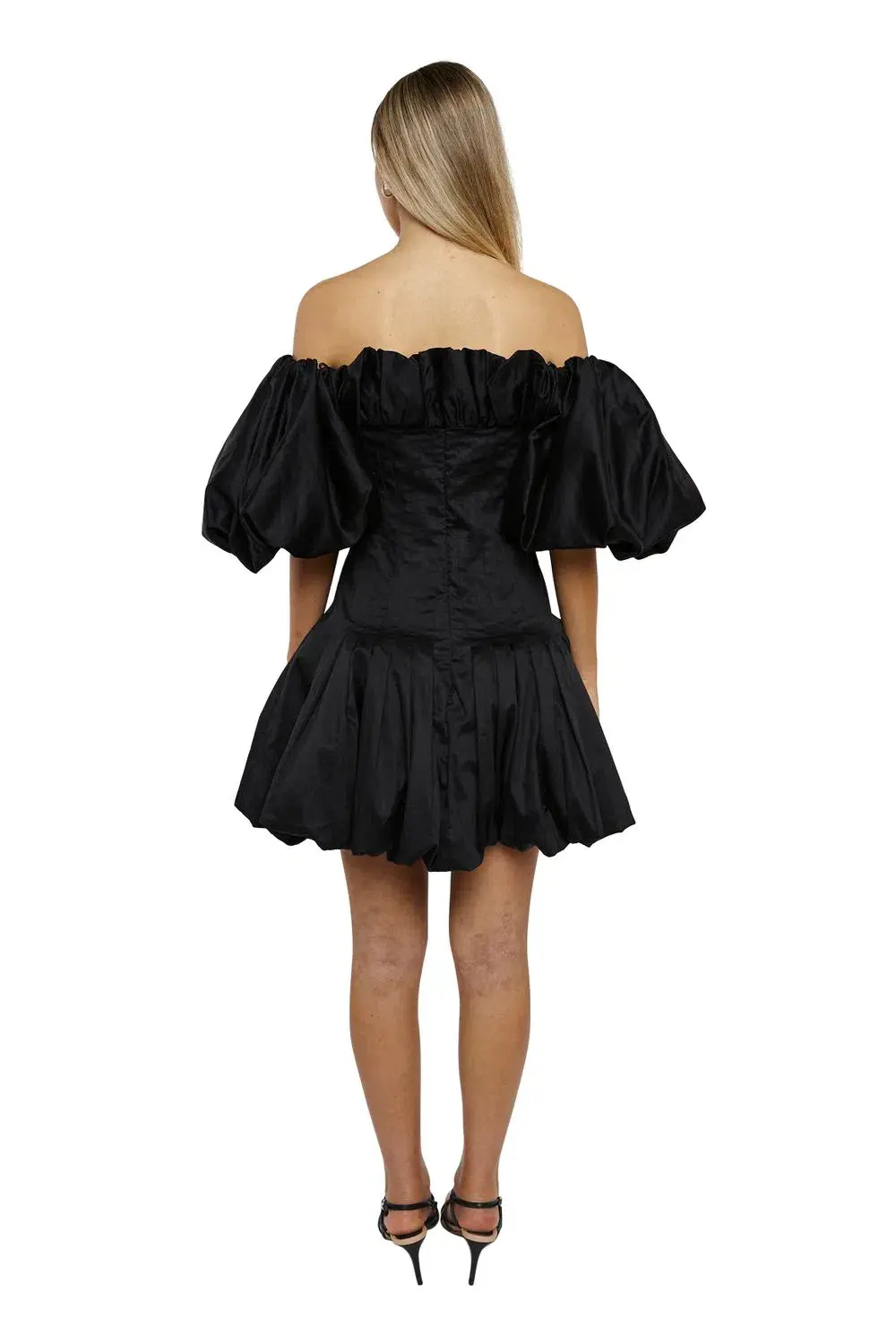 Aje Arles Off Shoulder Mini Dress Black Size S / Au 8 for rent on The Volte - main image