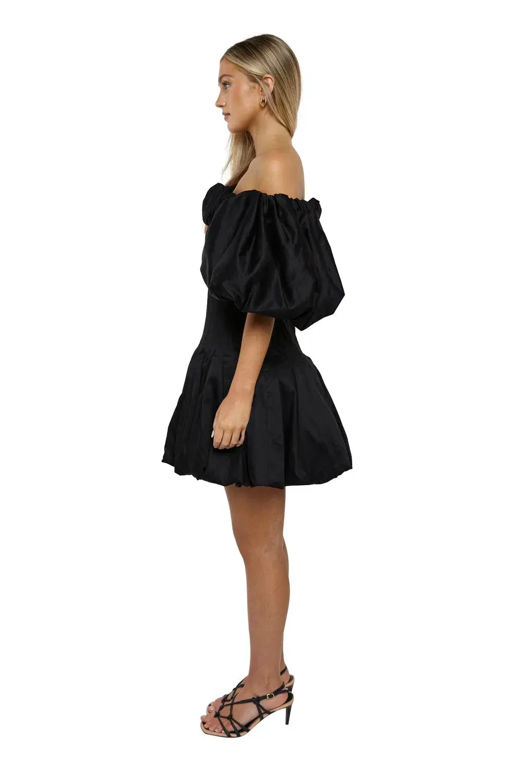 Aje Arles Off Shoulder Mini Dress Black Size S / Au 8 for rent on The Volte - main image