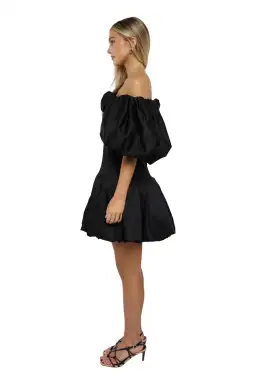 Aje Arles Off Shoulder Mini Dress Black Size S / Au 8 for rent on The Volte - image 2