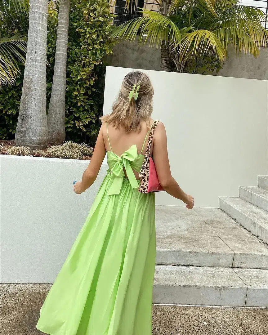 Steele Josie Midi Dress Green Size M / AU 10 for rent on The Volte - main image