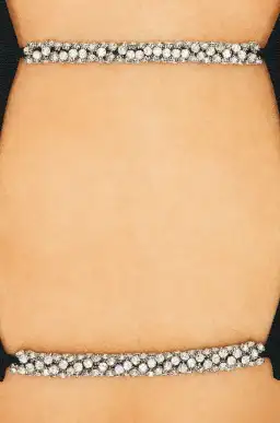 Christopher Esber Crystal Lattice Column Midi Dress Black Size 6 for rent on The Volte - image 4