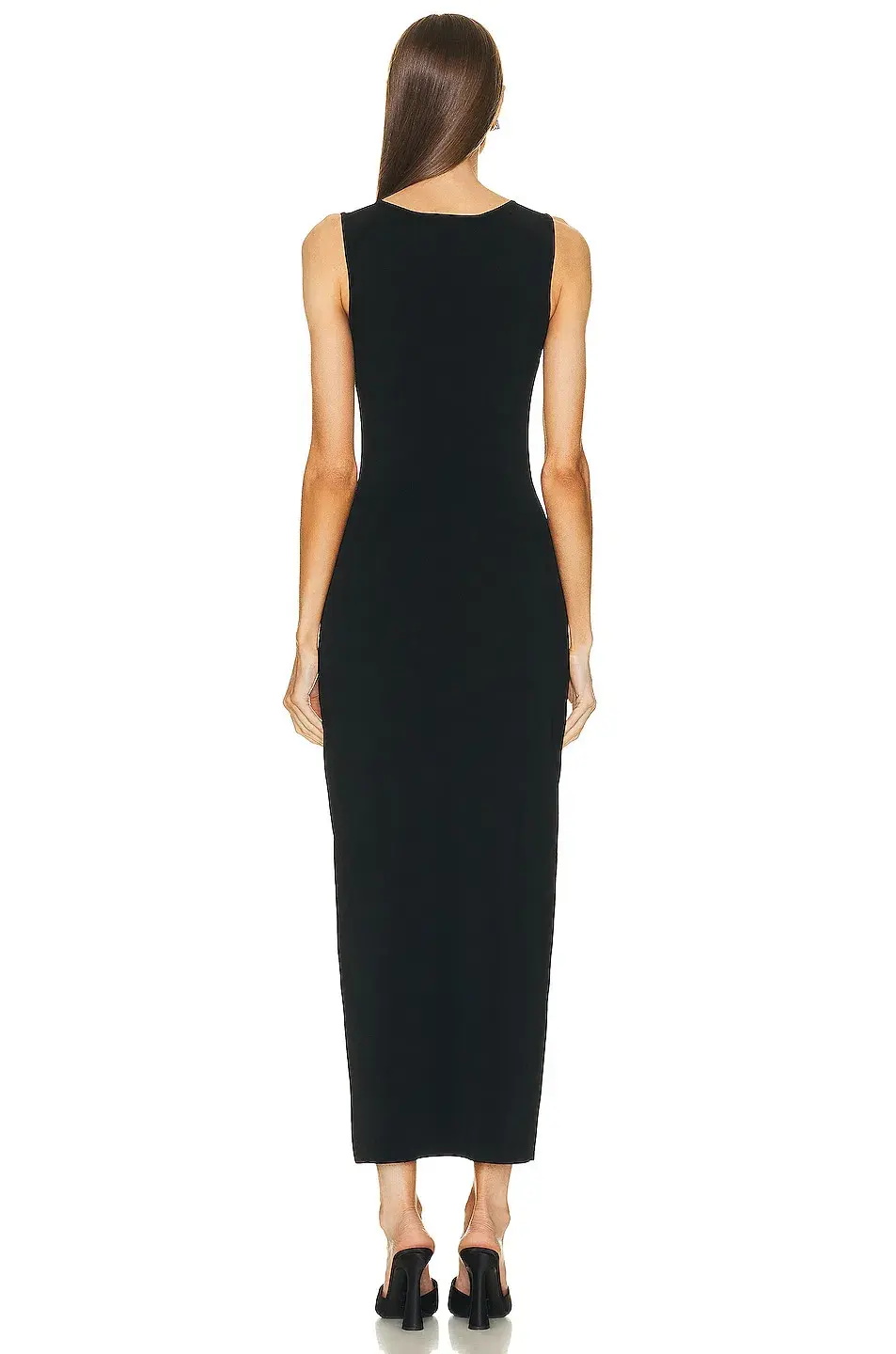 Christopher Esber Crystal Lattice Column Midi Dress Black Size 6 for rent on The Volte - main image