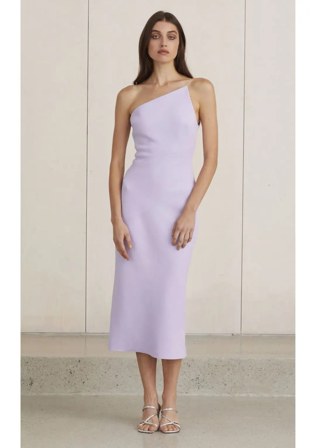 Bec & Bridge Araia Asym Midi Dress Lilac Size AU 6 for rent on The Volte - main image