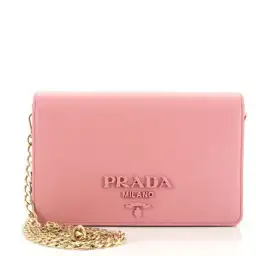 Prada Monochrome Saffiano Leather Mini Bag Pink for rent on The Volte - image 1