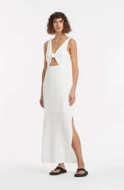 Sir The Label Print Alexandre Tie Midi Dress Ivory Size 0 / AU 6 for rent on The Volte - image 1